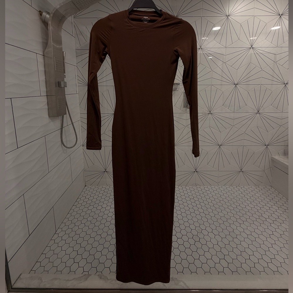 SKIMS Brown Long Sleeve Dress
